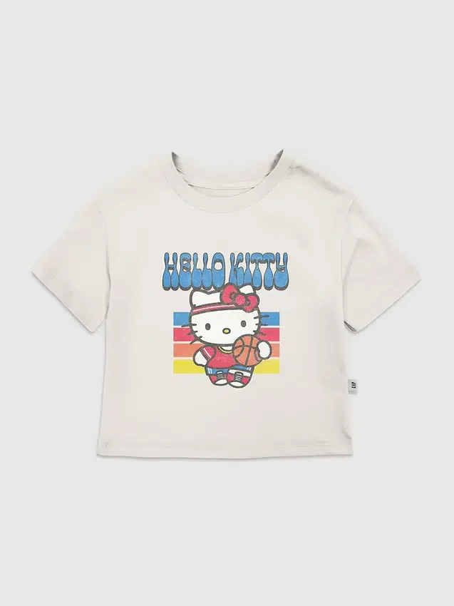 Camiseta con estampado de baloncesto de Hello Kitty para niños pequeños