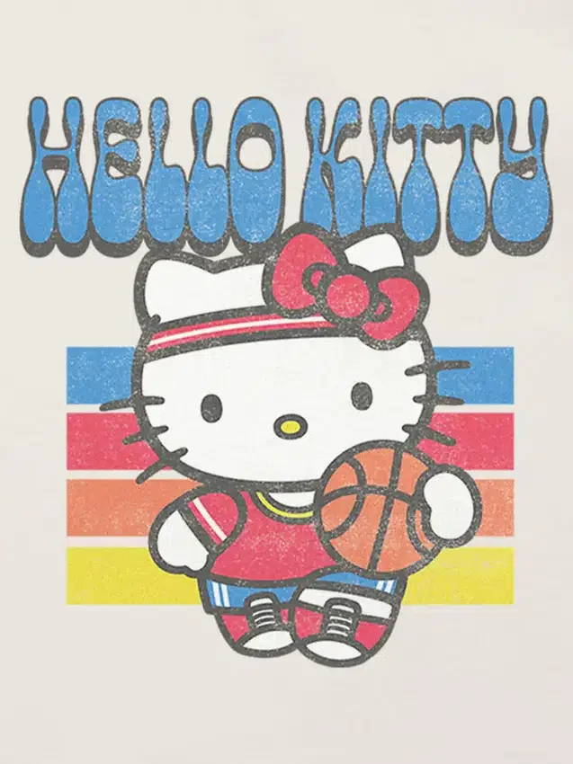 Camiseta con estampado de baloncesto de Hello Kitty para niños pequeños