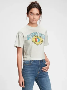 Camiseta con estampado de banda para adolescentes