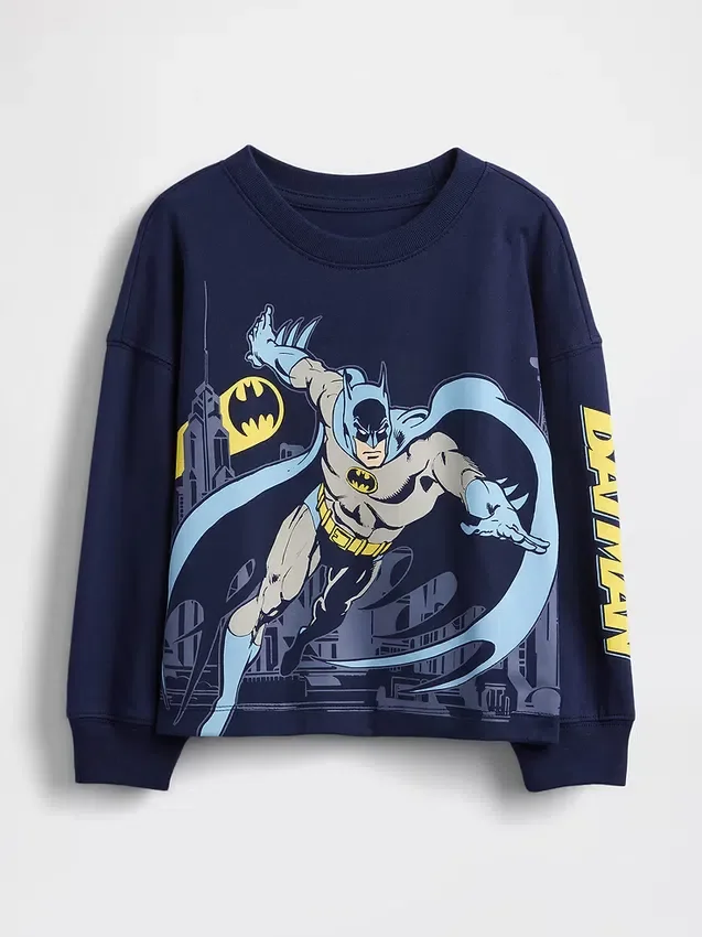 Camiseta con estampado de Batman para bebés y niños