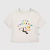 Camiseta con estampado de cachorro dormido para niños pequeños