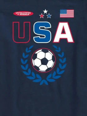 Camiseta con estampado de camiseta de fútbol de EE. UU. para niños