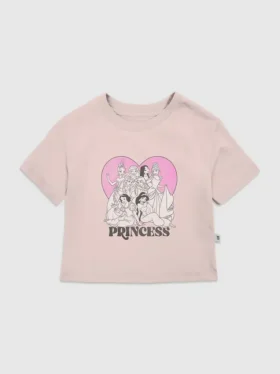 Camiseta con estampado de corazones de las Princesas Disney para niños pequeños