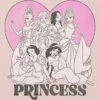 Camiseta con estampado de corazones de las Princesas Disney para niños pequeños