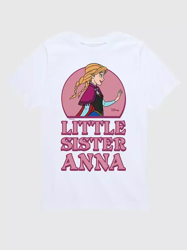 Camiseta con estampado de «Frozen: La hermana pequeña de Anna» de pantalones cortos para niños pequeños
