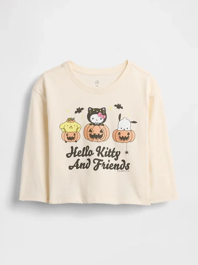 Camiseta con estampado de Hello Kitty para Halloween para bebés y niños pequeños