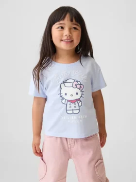 Camiseta con estampado de Hello Kitty para niños pequeños
