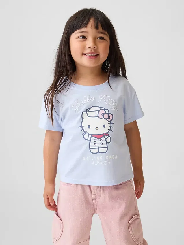 Camiseta con estampado de Hello Kitty para niños pequeños