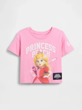 Camiseta con estampado de la princesa Peach para niños pequeños