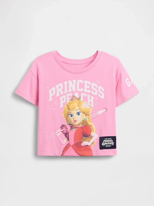Camiseta con estampado de la princesa Peach para niños pequeños