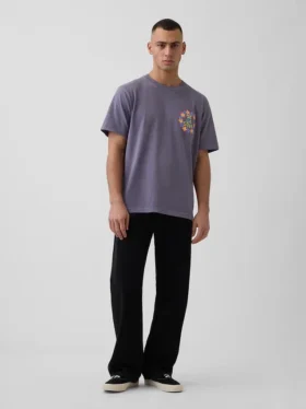 Camiseta con estampado «De La Soul» de corte holgado