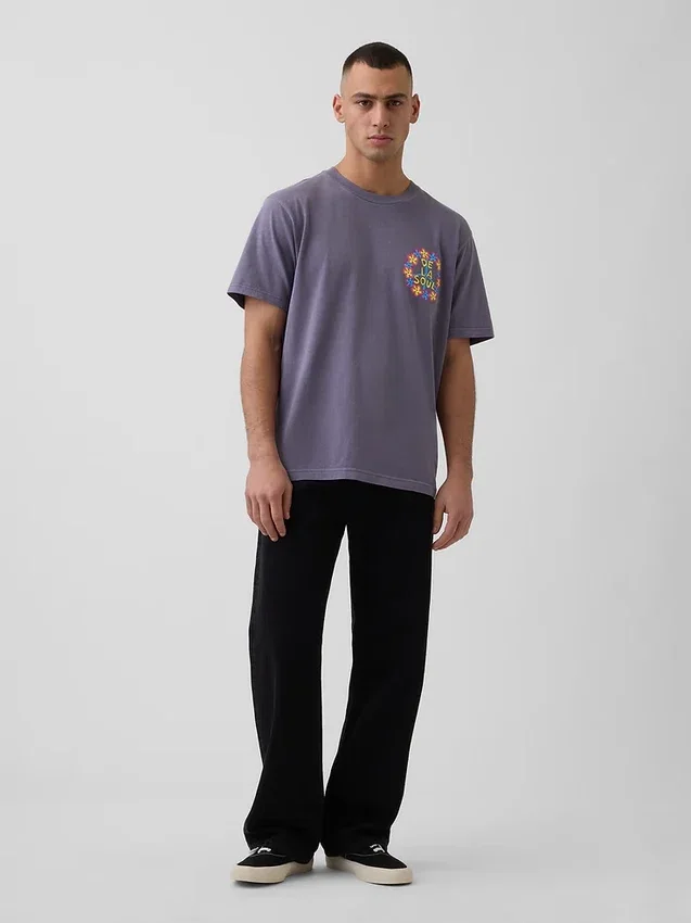 Camiseta con estampado «De La Soul» de corte holgado