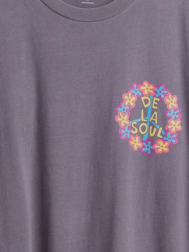 Camiseta con estampado «De La Soul» de corte holgado