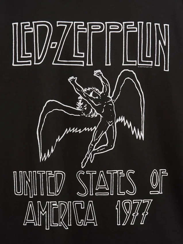 Camiseta con estampado de Led Zeppelin de corte holgado
