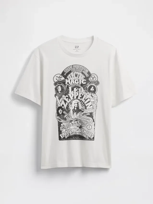 Camiseta con estampado de Led Zeppelin de corte holgado