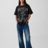 Camiseta con estampado de Led Zeppelin de corte holgado