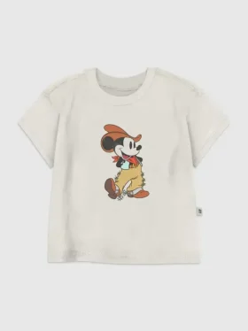 Camiseta con estampado de Mickey Mouse vaquero para niños pequeños