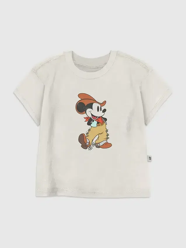 Camiseta con estampado de Mickey Mouse vaquero para niños pequeños