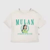 Camiseta con estampado de Mulán estilo universitario para niños pequeños