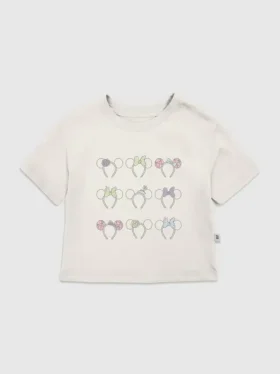 Camiseta con estampado de orejas de Minnie Mouse para niños pequeños