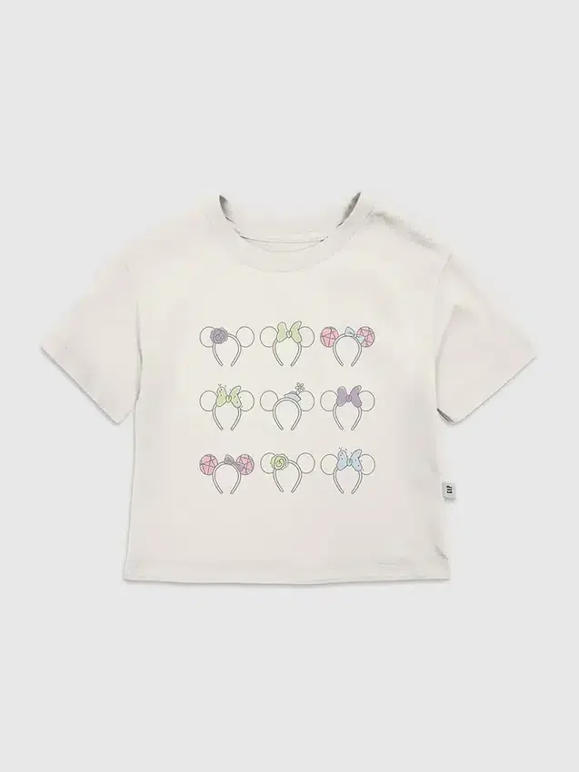Camiseta con estampado de orejas de Minnie Mouse para niños pequeños
