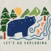 Camiseta con estampado de oso en el bosque para niños pequeños
