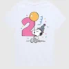 Camiseta con estampado de «Peanuts» de manga corta para niños pequeños, para su segundo cumpleaños