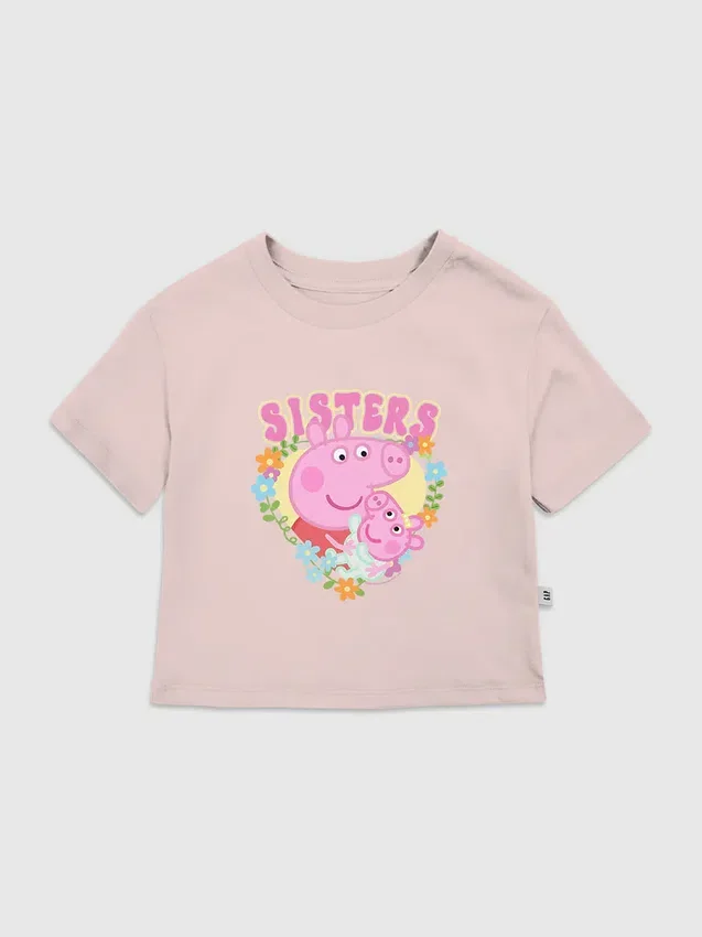 Camiseta con estampado de Peppa Pig «Sisters» para niños pequeños