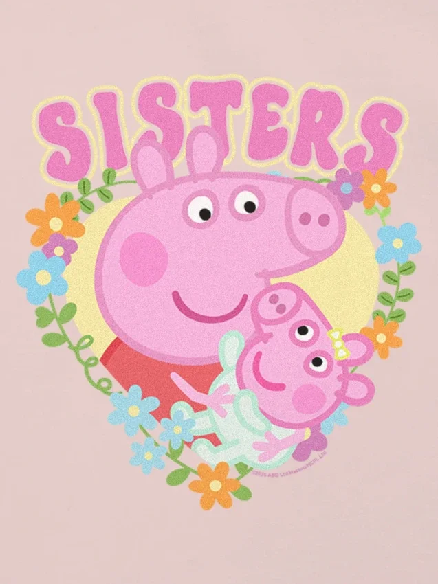 Camiseta con estampado de Peppa Pig «Sisters» para niños pequeños