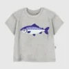 Camiseta con estampado de pez para niños pequeños