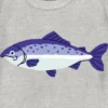 Camiseta con estampado de pez para niños pequeños