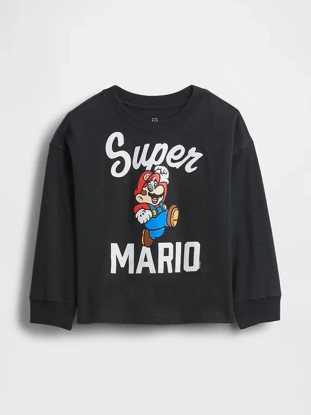 Camiseta con estampado de Super Mario para bebés y niños