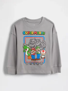 Camiseta con estampado de Super Mario para bebés y niños