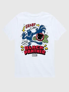 Camiseta con estampado «Doodle» de Black Panther de Marvel para niños pequeños, de pantalones cortos