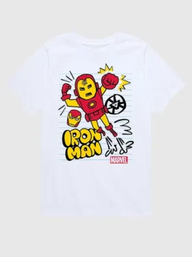 Camiseta con estampado «Doodle» de Iron Man de Marvel para niños pequeños, de pantalones cortos