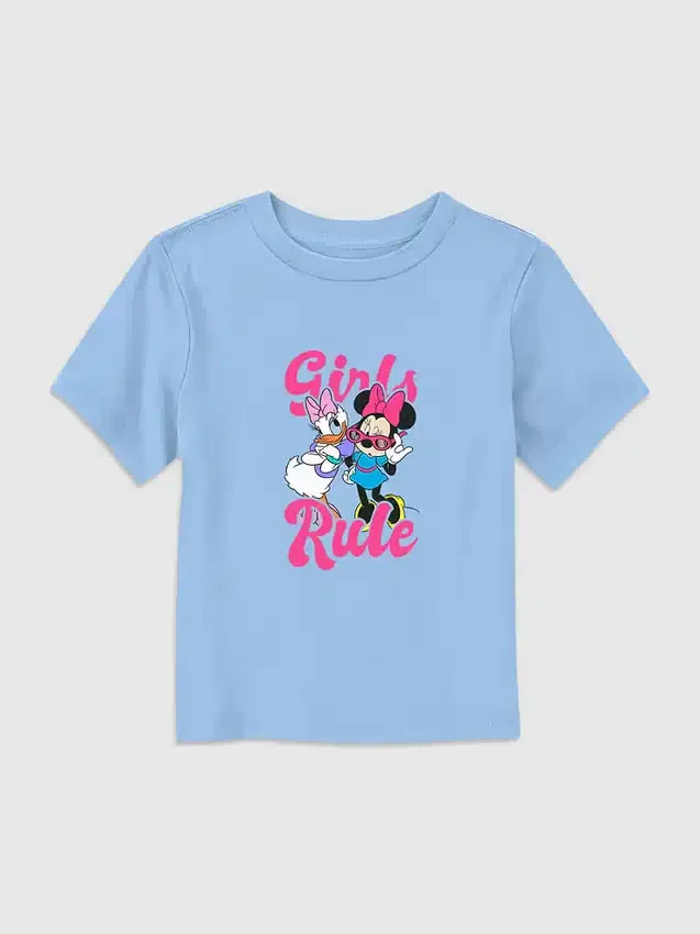 Camiseta con estampado «Girls Rule» de Mickey y sus amigos para niñas pequeñas