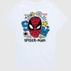 Camiseta con estampado gráfico de Spider-Man «Scribbled» de Marvel para niños pequeños, de pantalones cortos