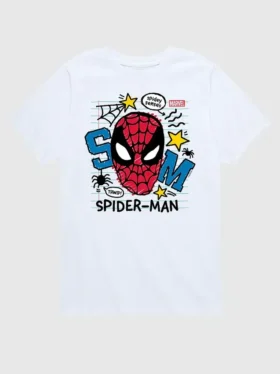 Camiseta con estampado gráfico de Spider-Man «Scribbled» de Marvel para niños pequeños, de pantalones cortos