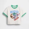 Camiseta con estampado gráfico oversize de Marvel para bebés y niños