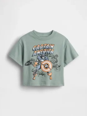 Camiseta con estampado gráfico oversize de Marvel para bebés y niños