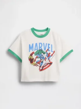 Camiseta con estampado gráfico oversize de Marvel para bebés y niños
