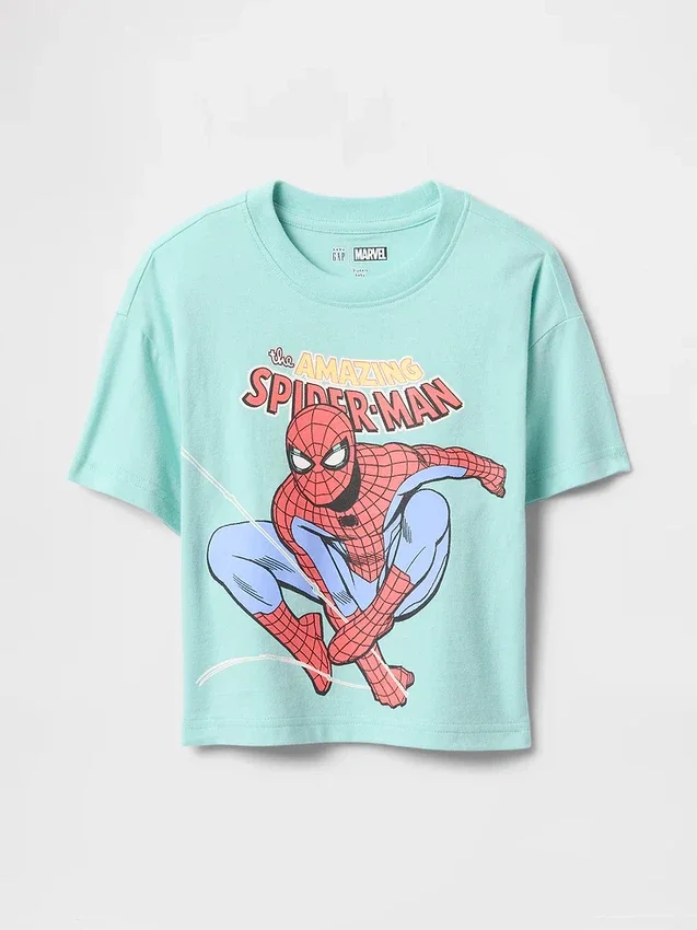 Camiseta con estampado gráfico oversize de Marvel para bebés y niños