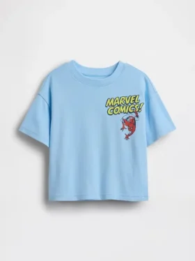 Camiseta con estampado gráfico oversize de Marvel para bebés y niños