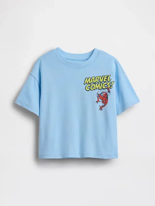 Camiseta con estampado gráfico oversize de Marvel para bebés y niños