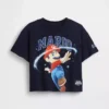 Camiseta con estampado gráfico oversize de Super Mario para niños pequeños