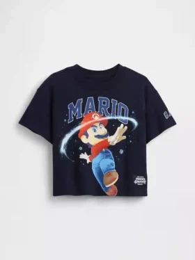 Camiseta con estampado gráfico oversize de Super Mario para niños pequeños