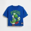 Camiseta con estampado gráfico oversize de Super Mario para niños pequeños