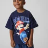 Camiseta con estampado gráfico oversize de Super Mario para niños pequeños