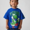 Camiseta con estampado gráfico oversize de Super Mario para niños pequeños