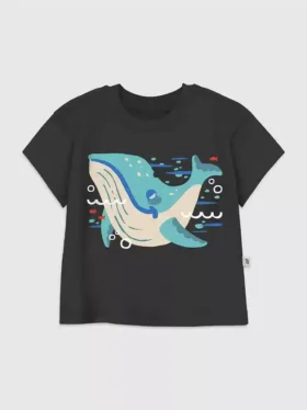 Camiseta con estampado «Its a Whale» para niños pequeños